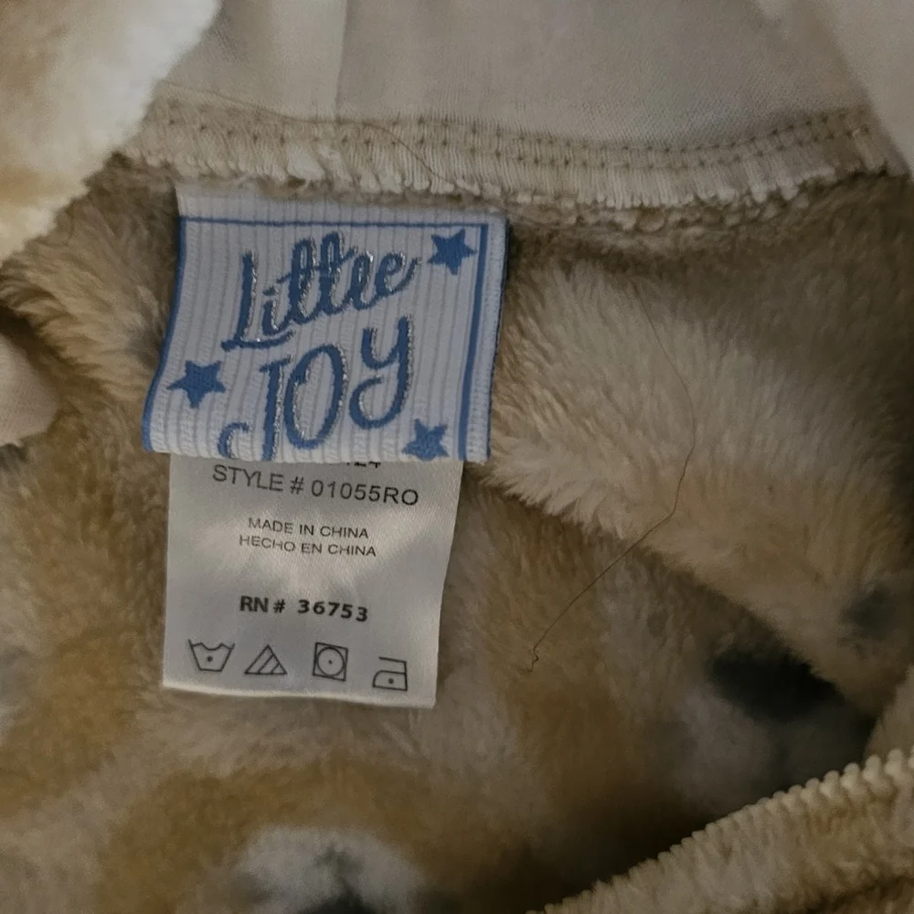Cozy Tan Bear Kids Footie